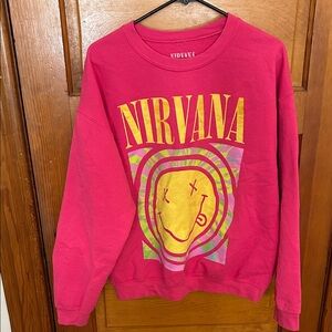 Altar'd State Pink Nirvana Graphic Sweatshirt